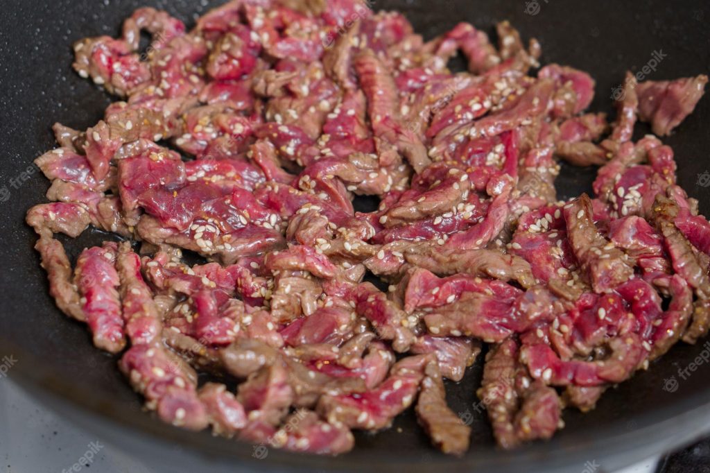 Cooking meat for huarache recipe