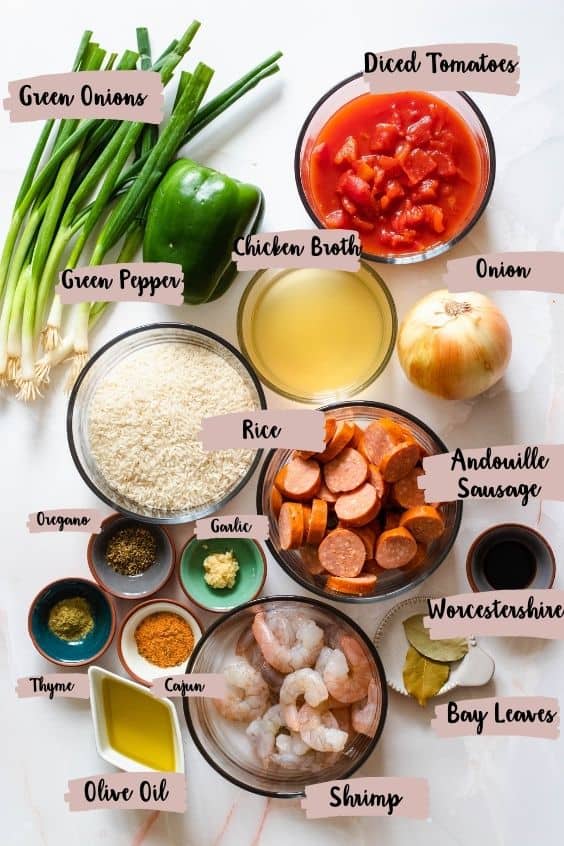 ingredients for Jambalaya Recipe