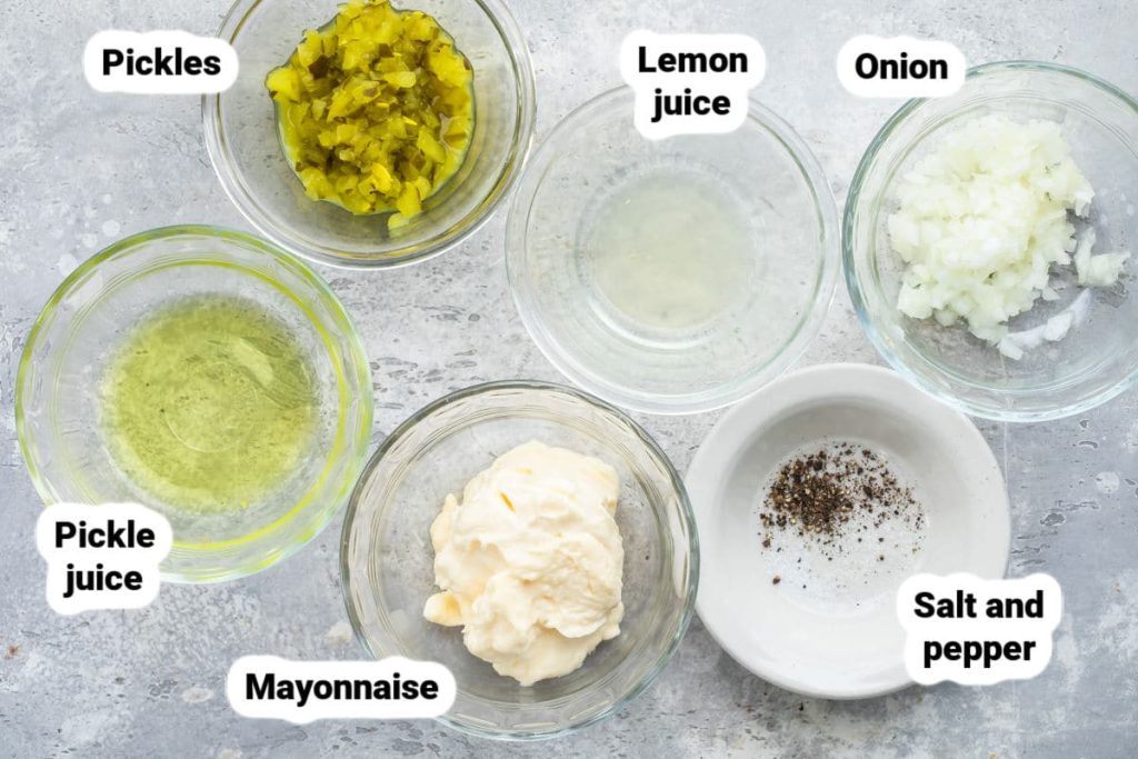 ingredients for Tartar Sauce Recipe